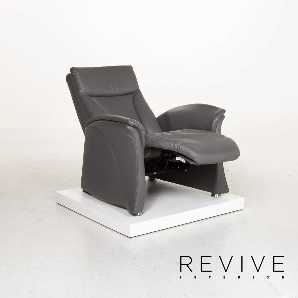 Himolla Leder Sessel Grau Relaxfunktion Funktion Relaxsessel #13371