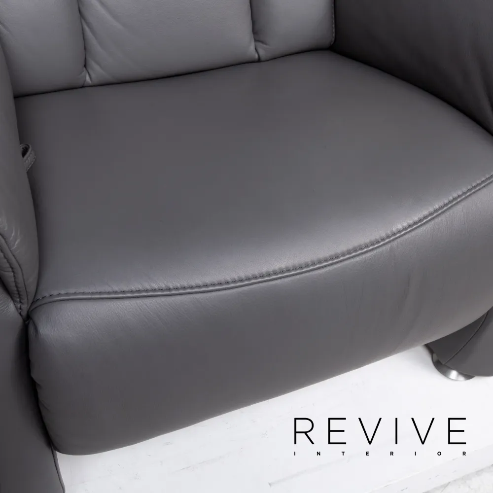 Himolla Leder Sessel Grau Relaxfunktion Funktion Relaxsessel #13371