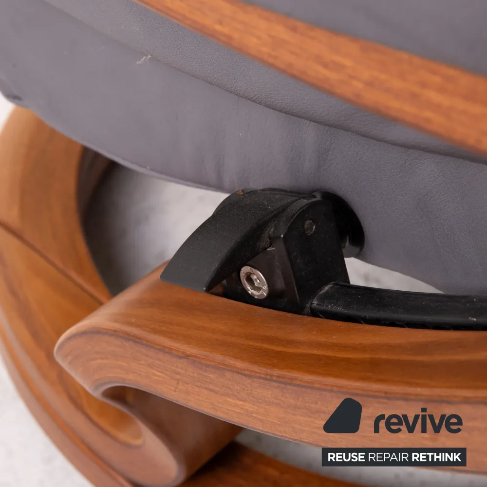 Himolla Leder Sessel Grau Relaxfunktion Tisch