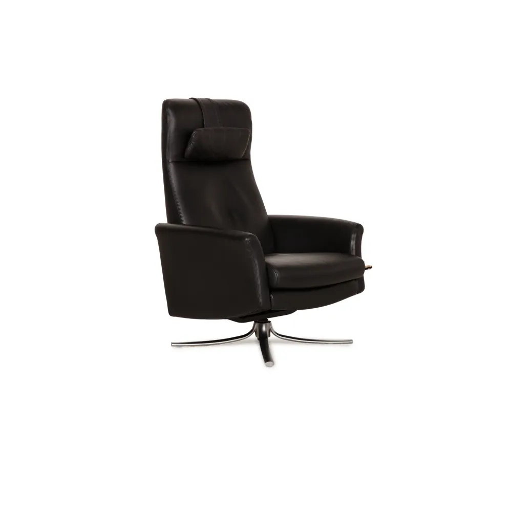 Intertime Leder Sessel Schwarz Funktion Relaxsessel