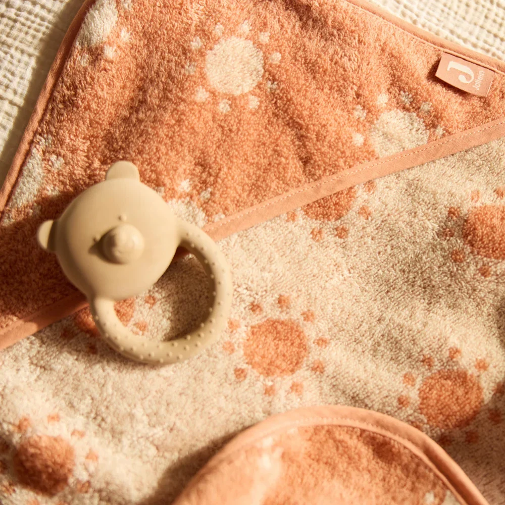Jollein Baby-Badeumhang Jacquard Light Terra