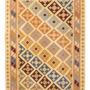 Kelim Teppich - Oriental 190 x 142 cm - hellbraun