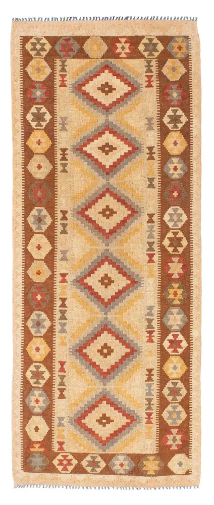 Kelim Teppich - Oriental 200 x 79 cm - hellbraun