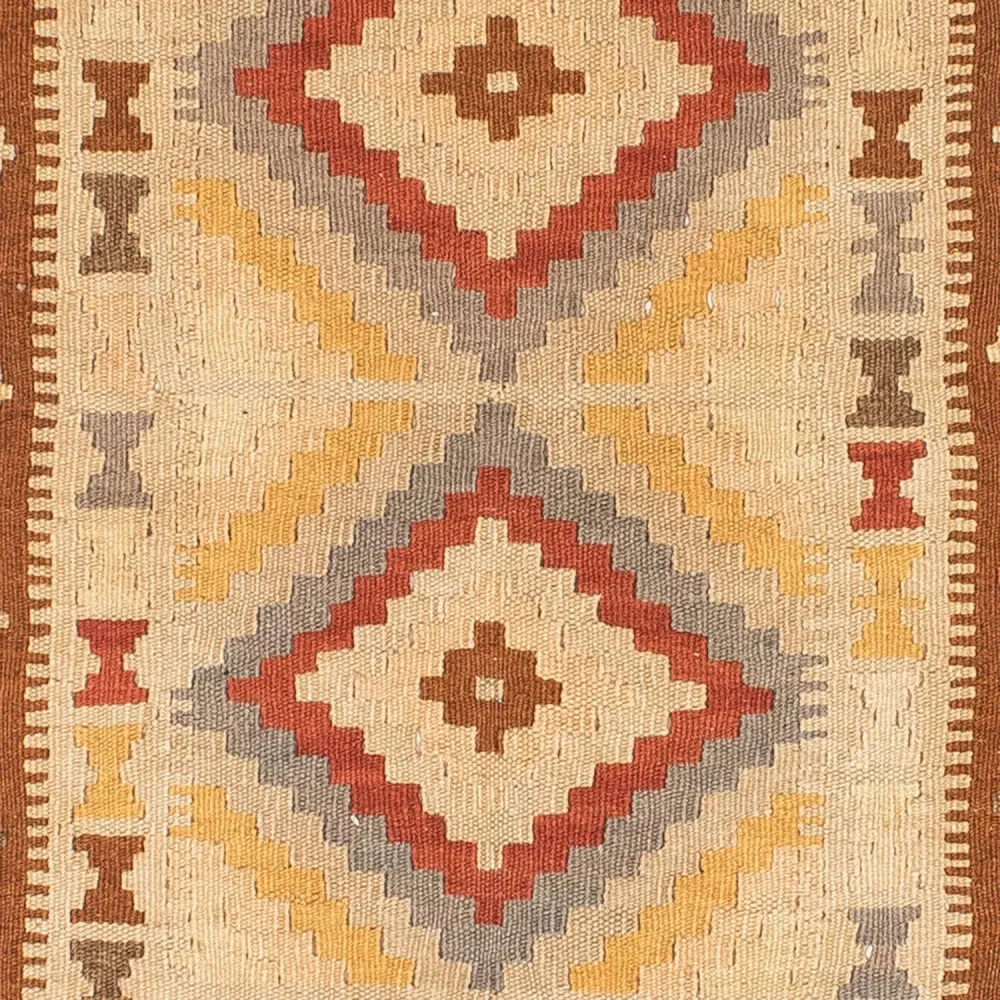 Kelim Teppich - Oriental 200 x 79 cm - hellbraun