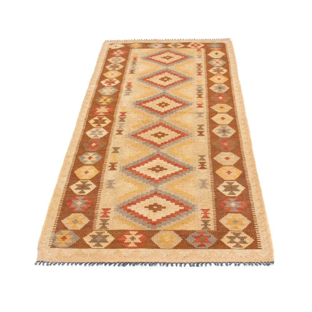 Kelim Teppich - Oriental 200 x 79 cm - hellbraun