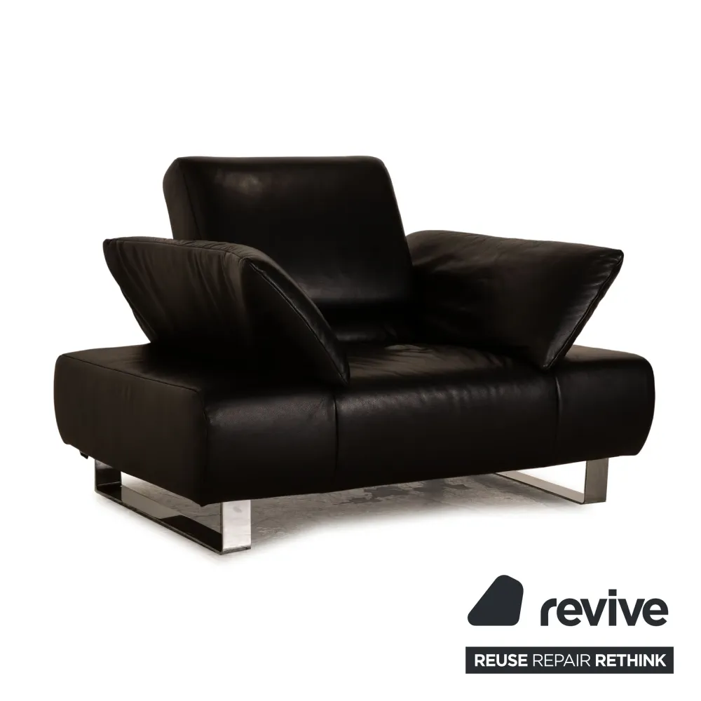 Koinor Goya Leder Sessel Schwarz