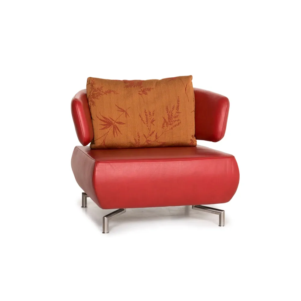 Koinor Leder Sessel Rot #12339