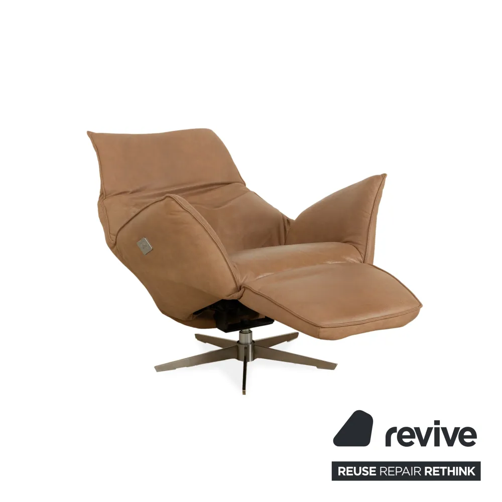Koinor Safira Leder Sessel Beige Camel elektr. Funktion Akku