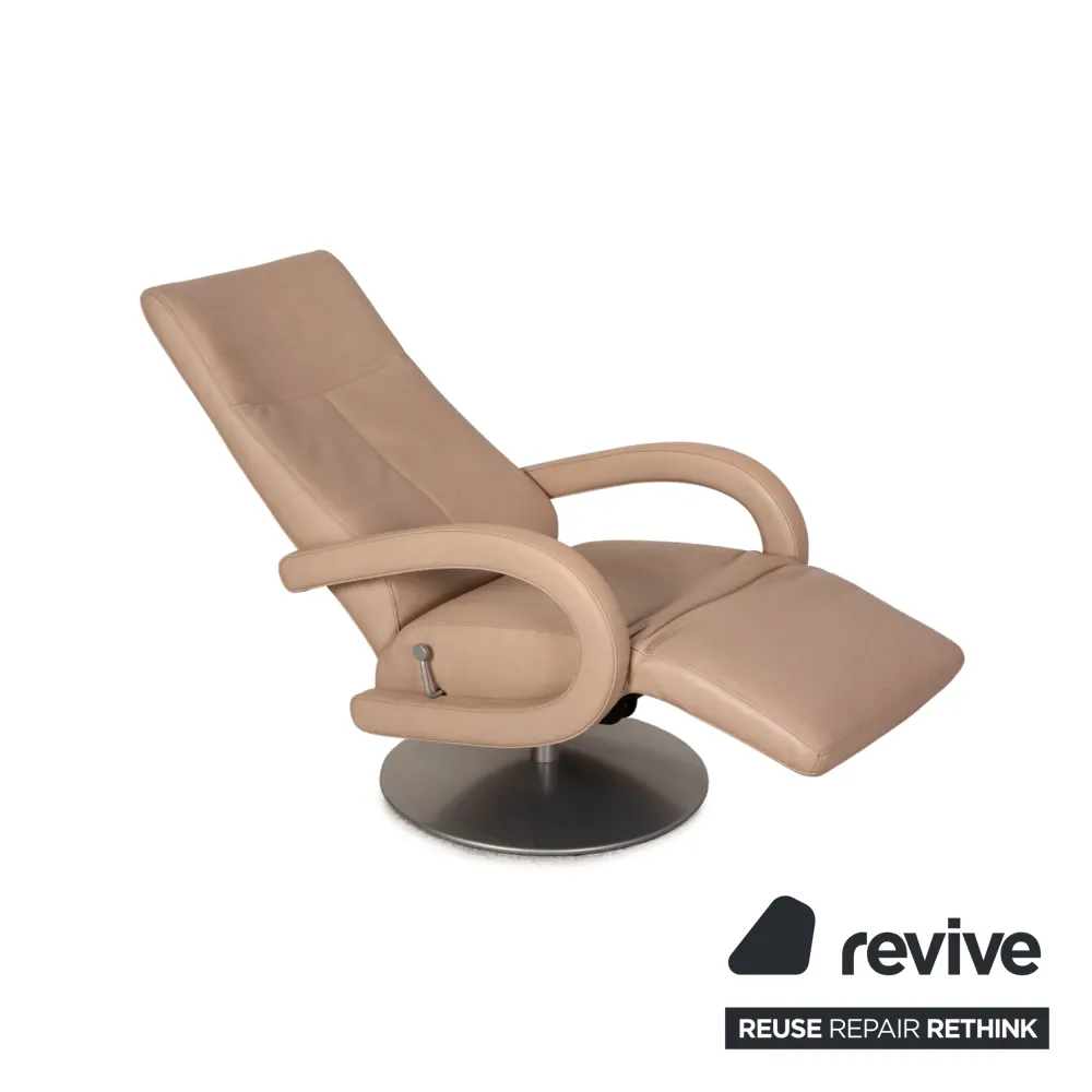 Laauser Leder Sessel Beige Funktion