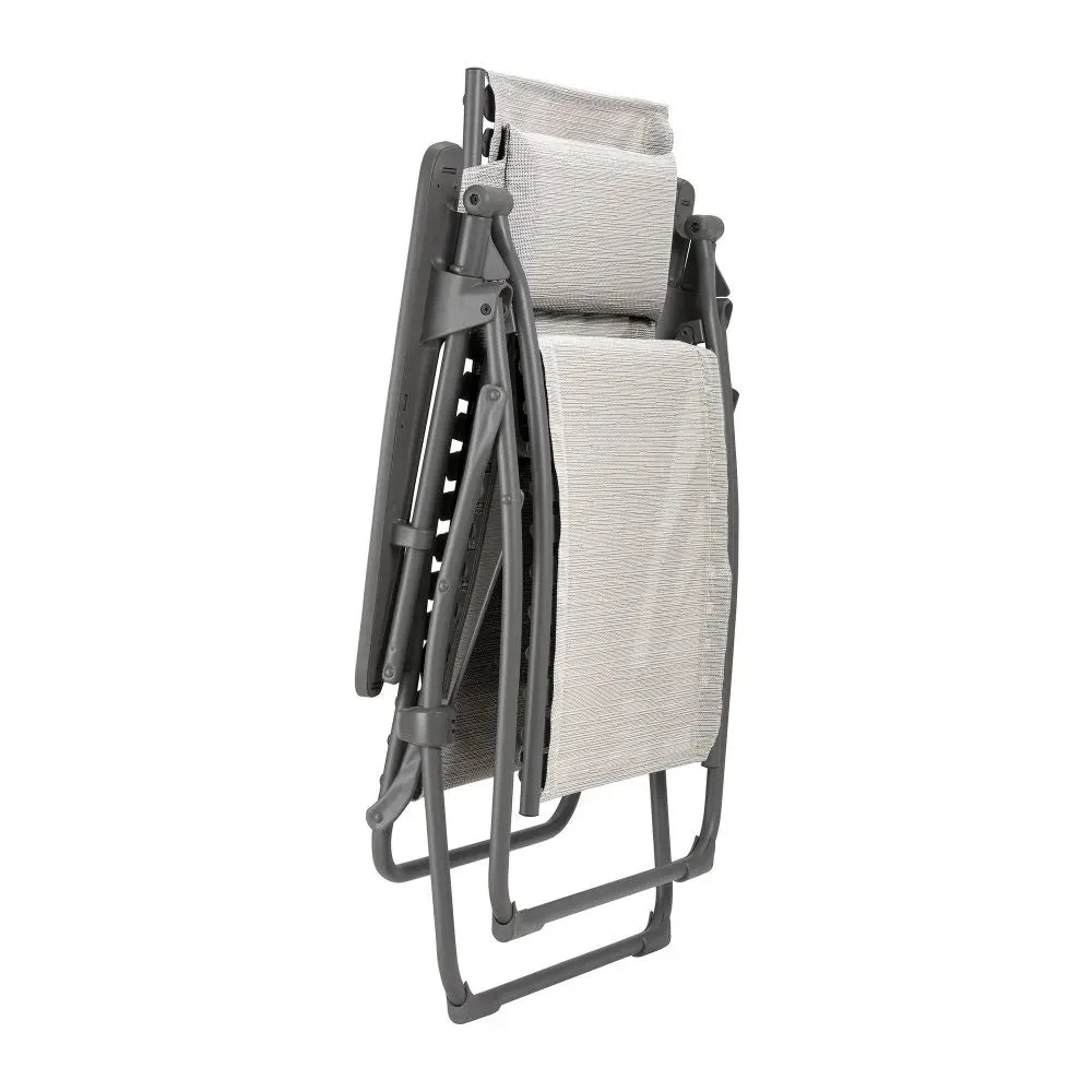 Lafuma Sessel Relax Evolution Batyline Duo Kieselgrau Chassis Titanium