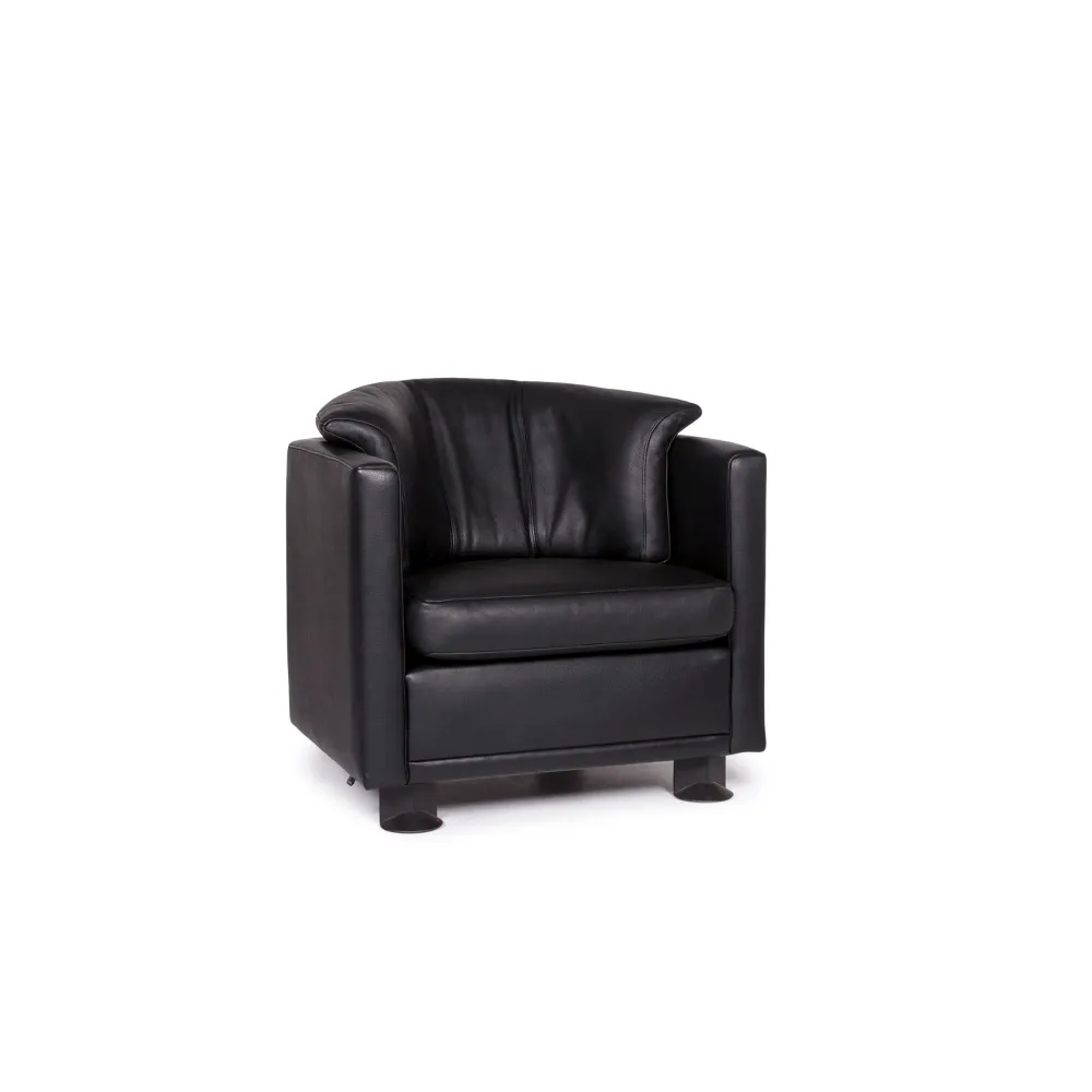 Leolux Leder Sessel Schwarz #11084