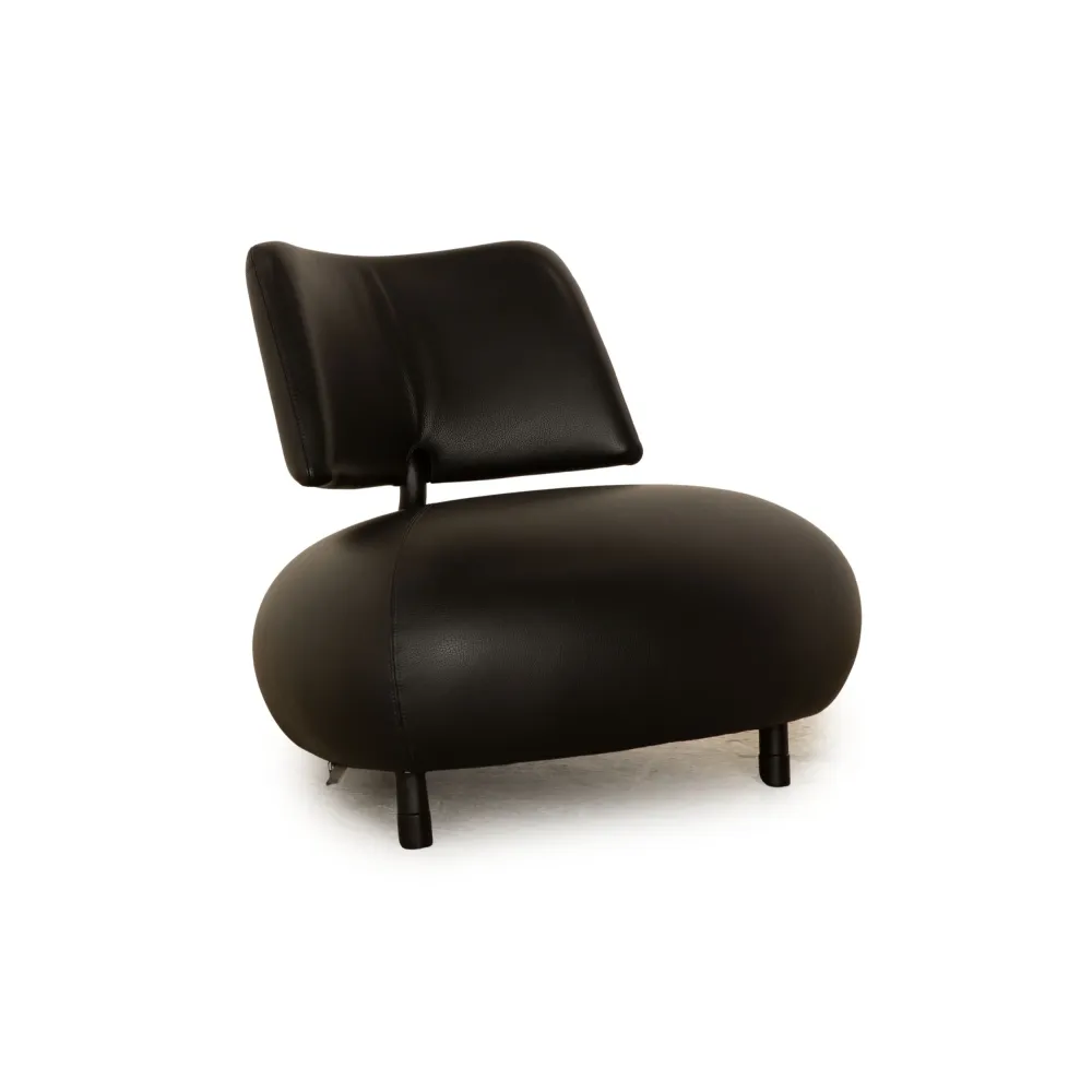 Leolux Pallone Pa Leder Sessel Schwarz