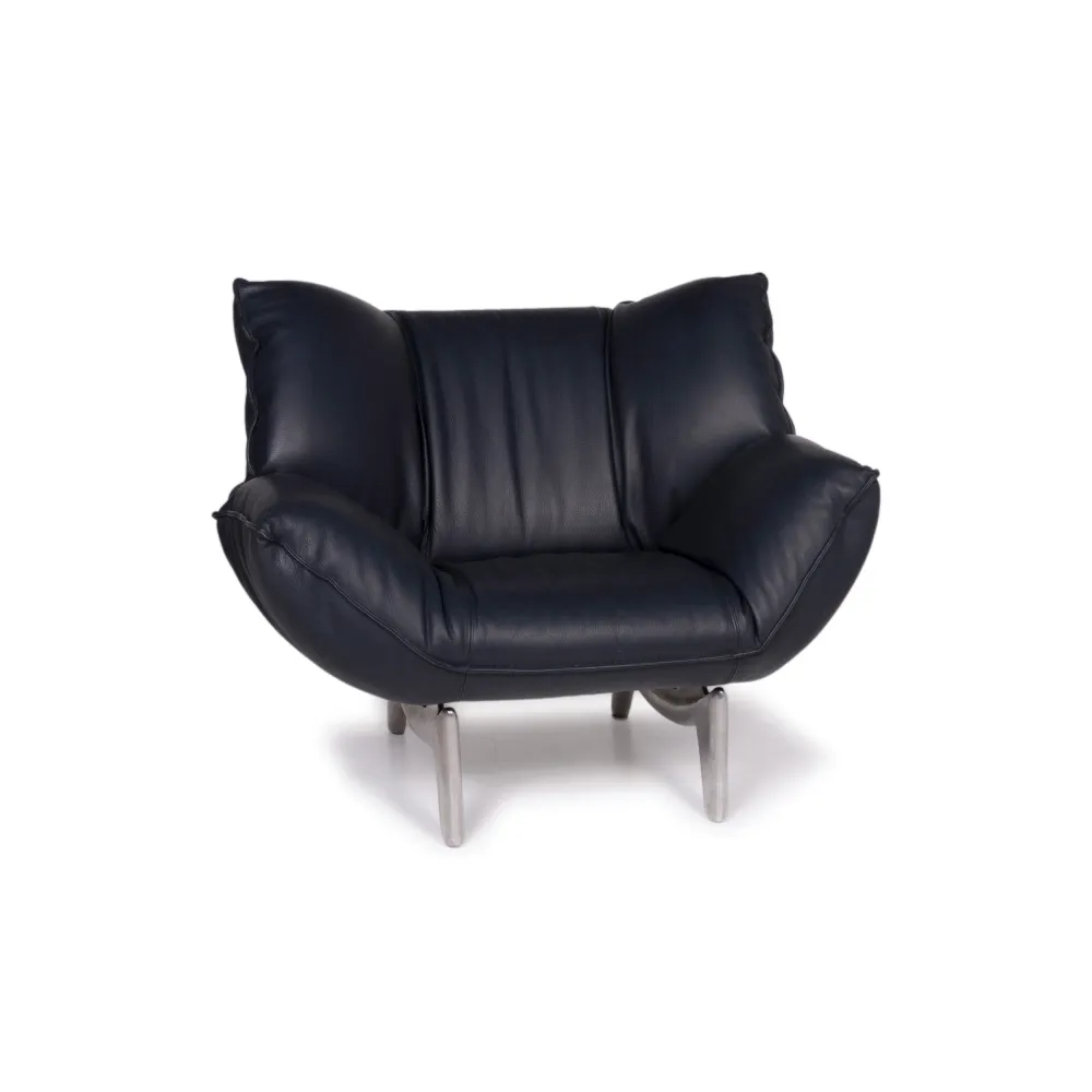 Leolux Tango Leder Sessel Blau #11568