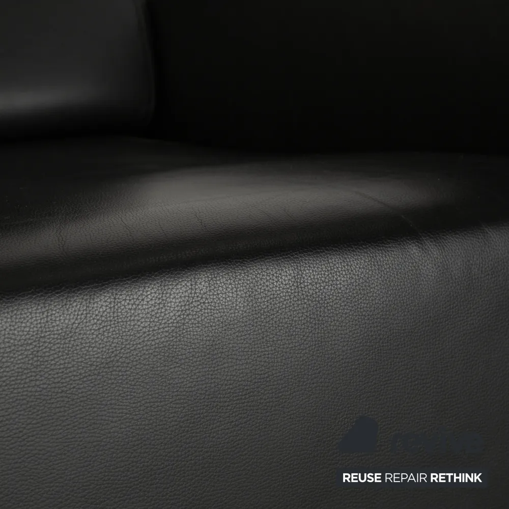 Ligne Roset Jul Leder Sessel Schwarz