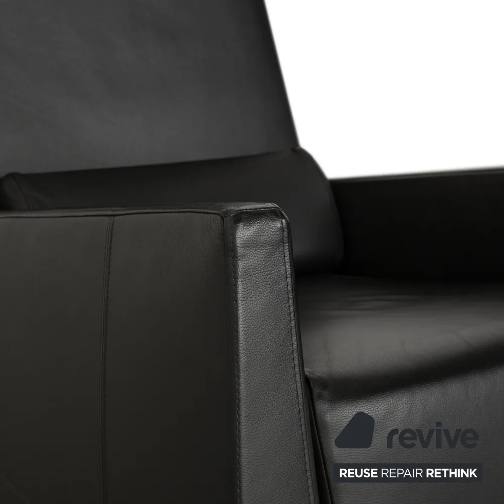 Ligne Roset Jul Leder Sessel Schwarz