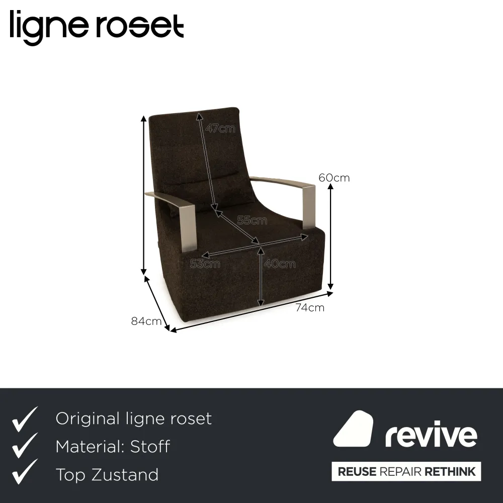 ligne roset Neo Stoff Sessel Grau