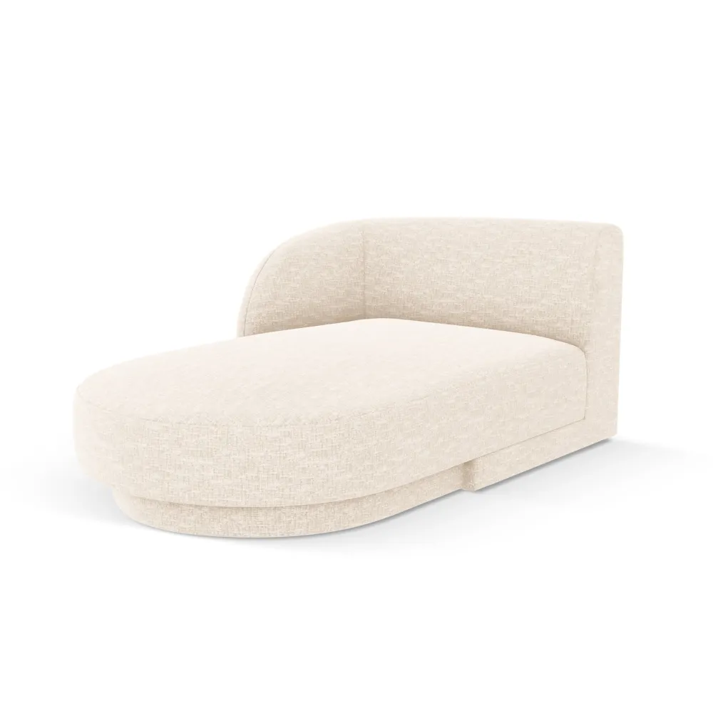 Linksseitiger Sessel MILEY hellbeige samtig