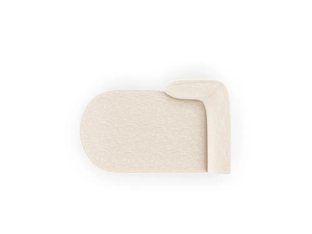 Linksseitiger Sessel MILEY hellbeige samtig