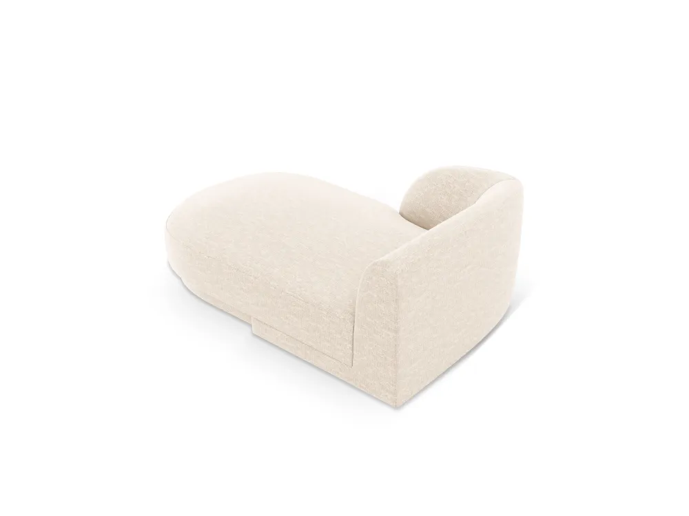 Linksseitiger Sessel MILEY hellbeige samtig