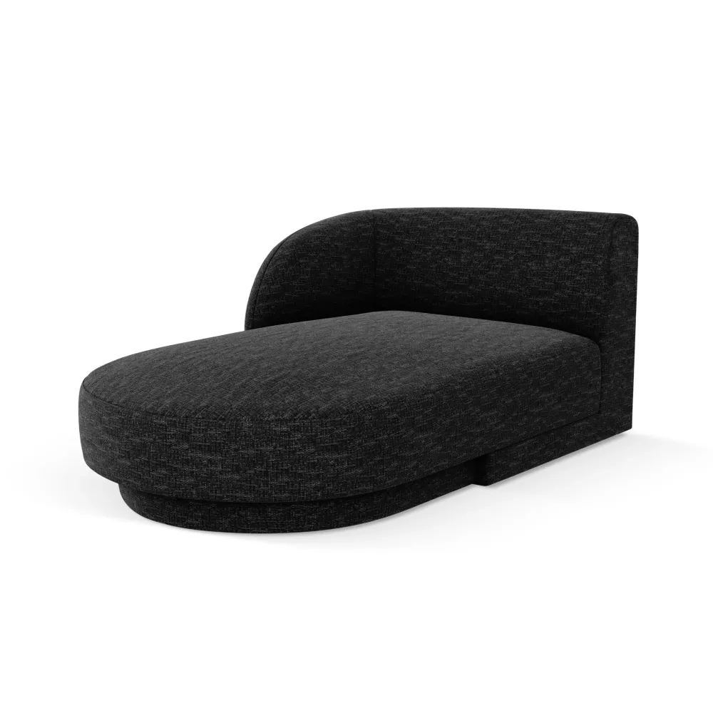 Linksseitiger Sessel MILEY schwarzer Chenille