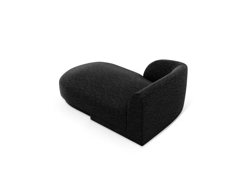 Linksseitiger Sessel MILEY schwarzer Chenille
