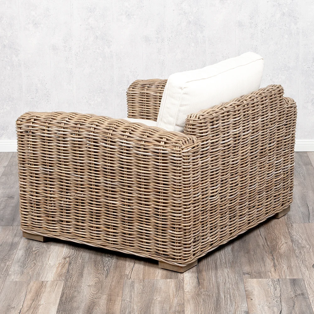 Lounge Sessel LIVING Rattan Kubu Grey ca. B90cm