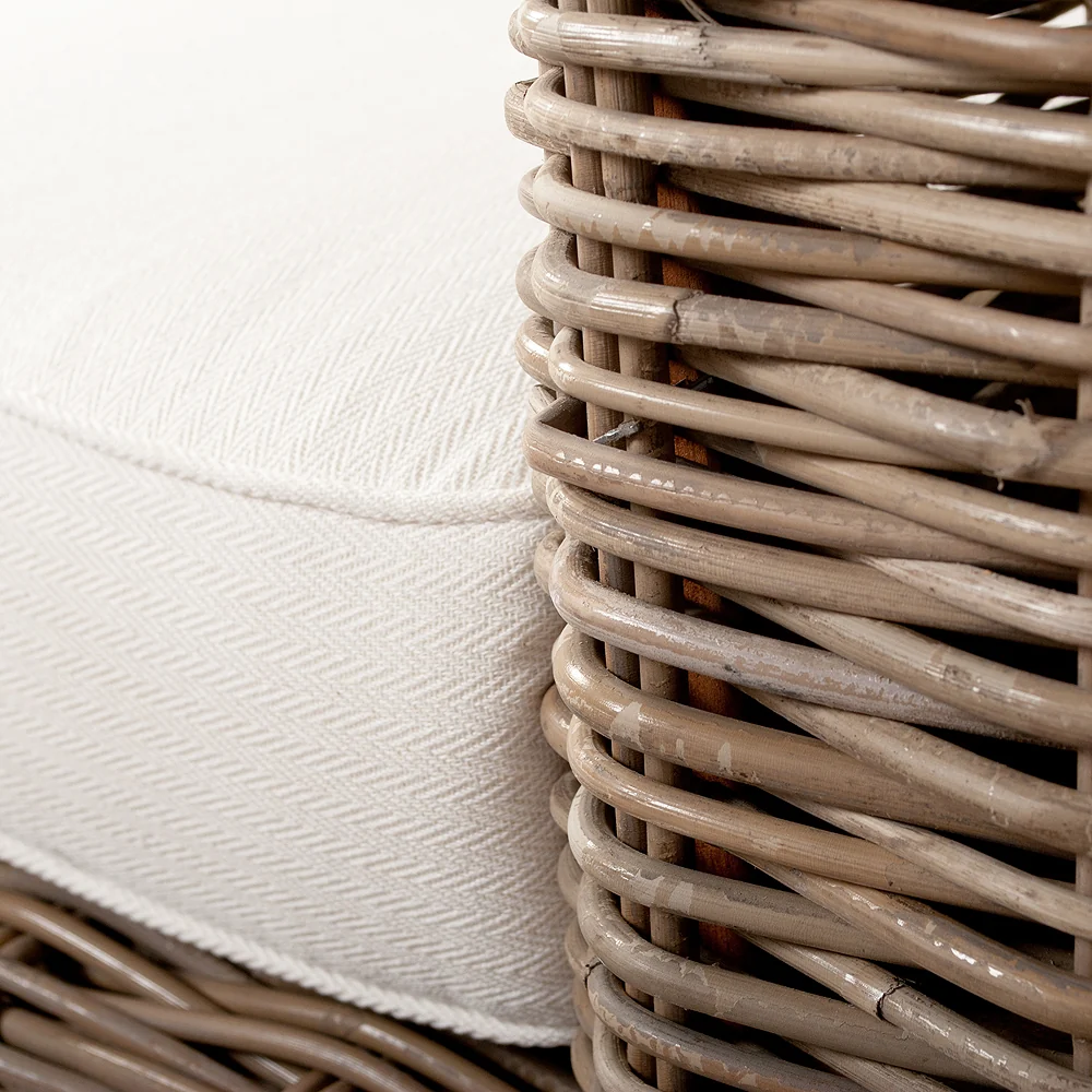 Lounge Sessel LIVING Rattan Kubu Grey ca. B90cm
