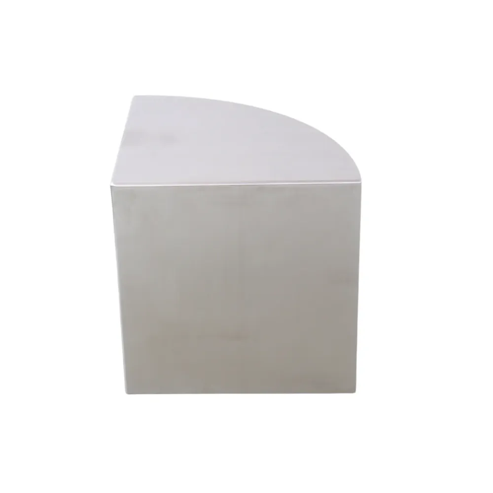 Meru Beistelltisch – 40 cm – Gebürsteter Stahl