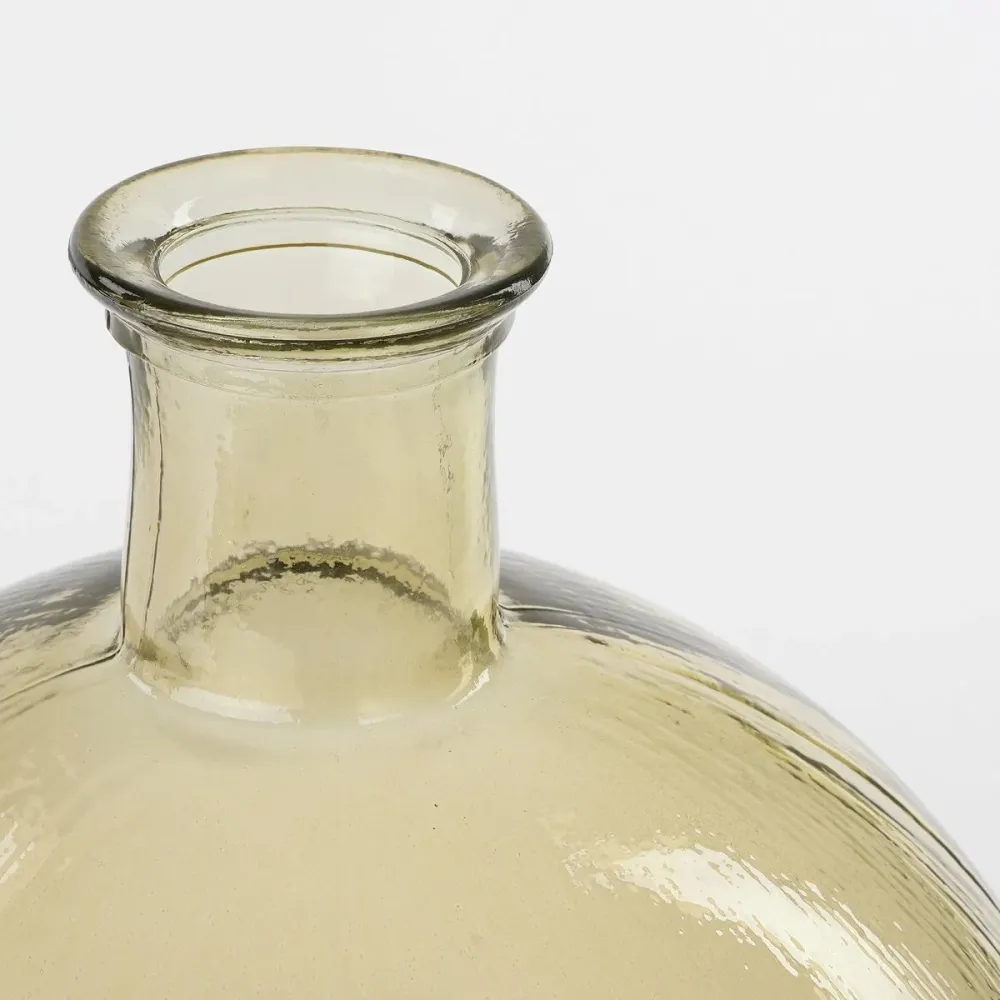 Mica Decorations - Firenza Flaschenvase - H42 x Ø34 cm - Recyceltes Glas - Hellbraun