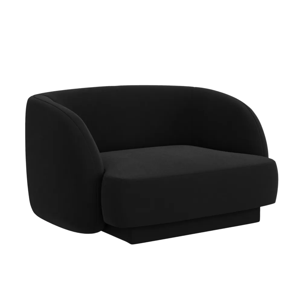 Miley Black Samt Sessel