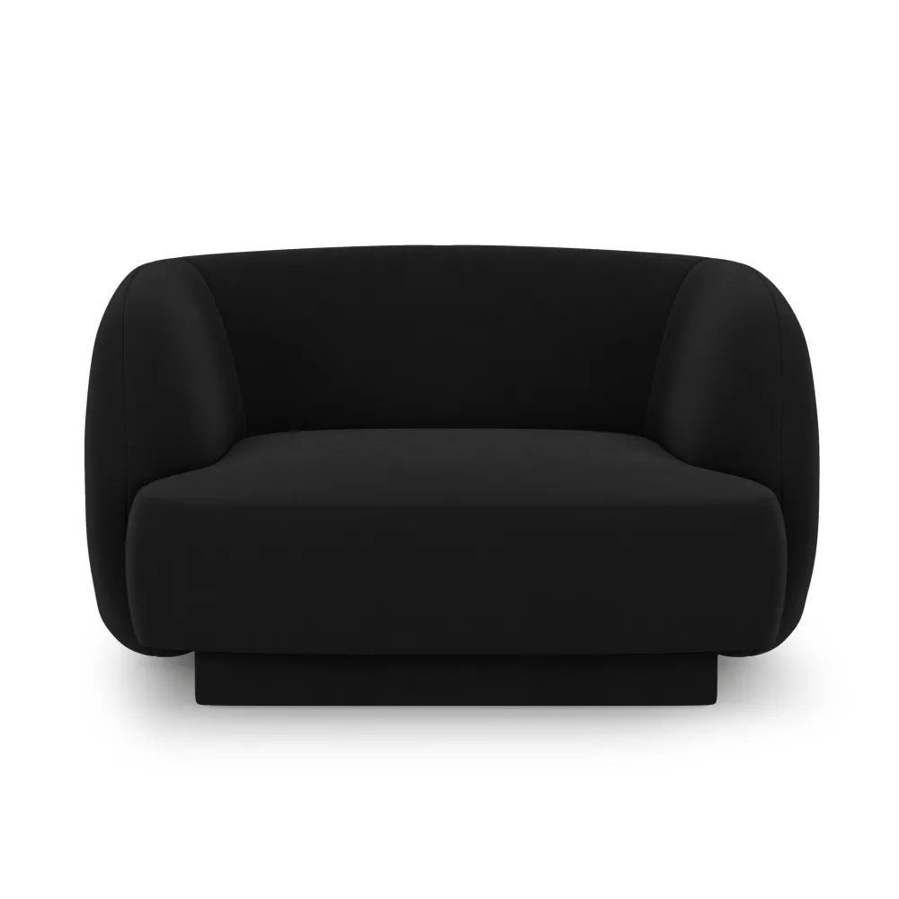 Miley Black Samt Sessel