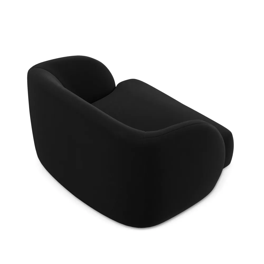 Miley Black Samt Sessel