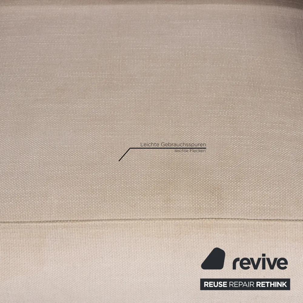 Minotti Stoff Leder Sessel Braun Creme