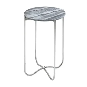 Moderner Beistelltisch MAMO abnehmbare Marmor-Platte ca.D38cm