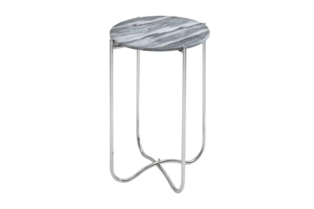 Moderner Beistelltisch MAMO abnehmbare Marmor-Platte ca.D38cm
