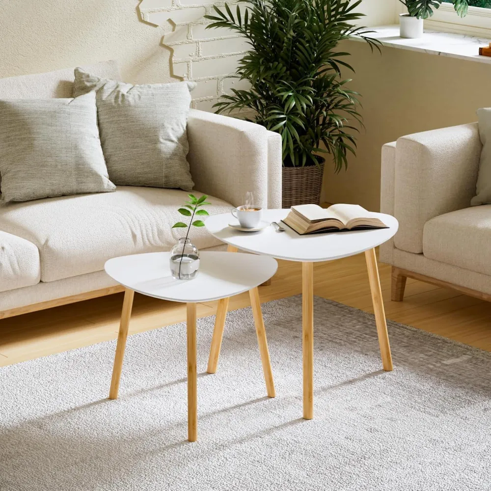Modernes 2er Set Couchtisch Wohnzimmertisch Beistelltisch