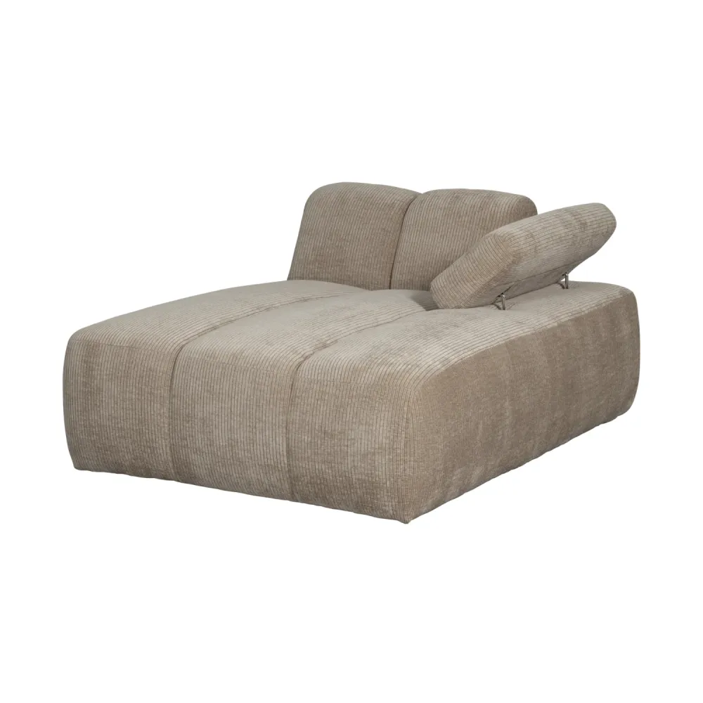 Modulsofa MOJO - rechtsseitiger Chaiselongue dunkelbeigem Cord
