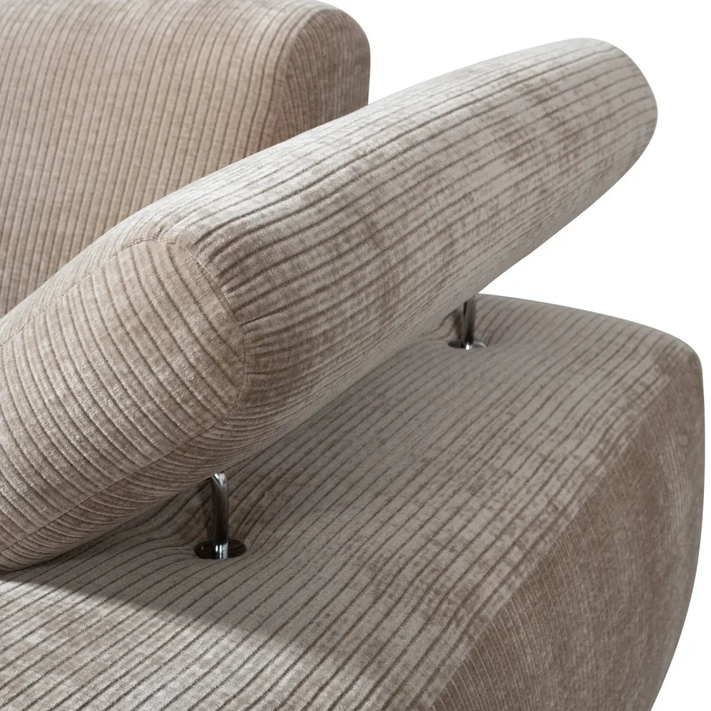 Modulsofa MOJO - rechtsseitiger Chaiselongue dunkelbeigem Cord