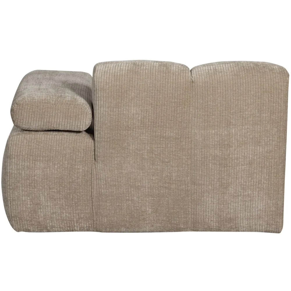 Modulsofa MOJO - rechtsseitiger Chaiselongue dunkelbeigem Cord