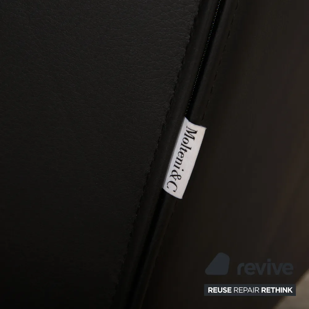 Molteni Doda Leder Sessel Schwarz
