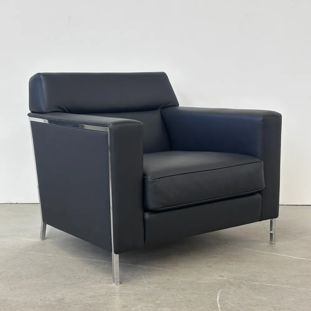 Moroso Sessel Steel Leder schwarz