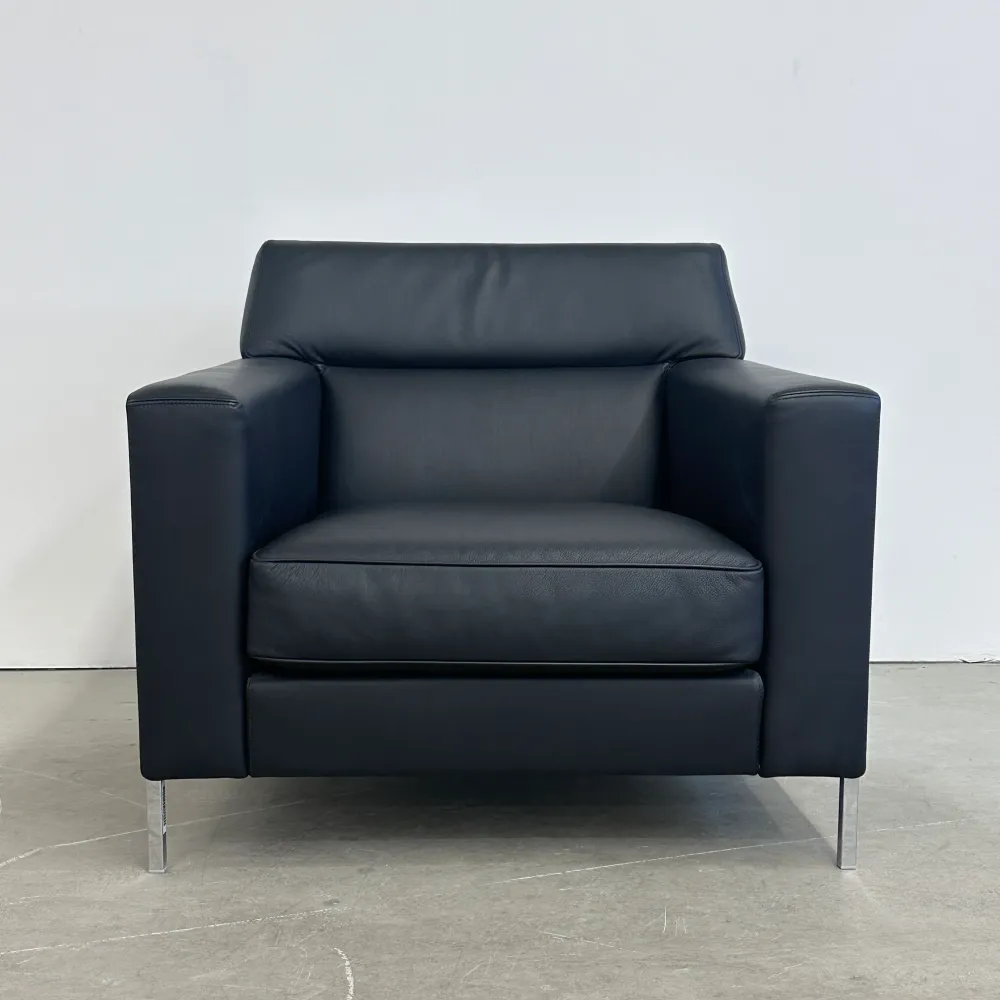Moroso Sessel Steel Leder schwarz