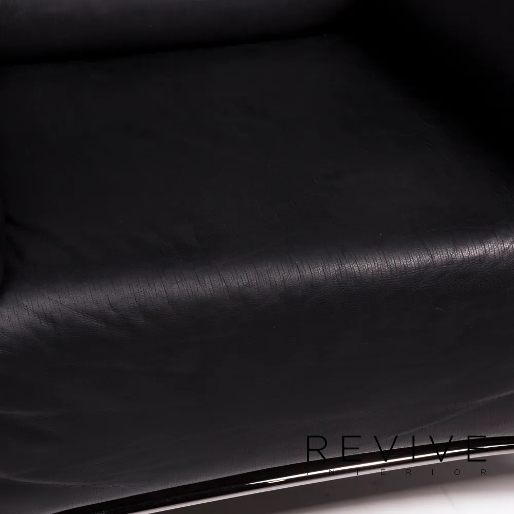 Musterring Leder Sessel Schwarz #11292