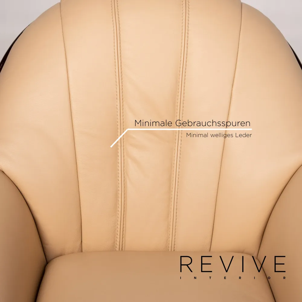 Nieri Leder Sessel Beige #13568