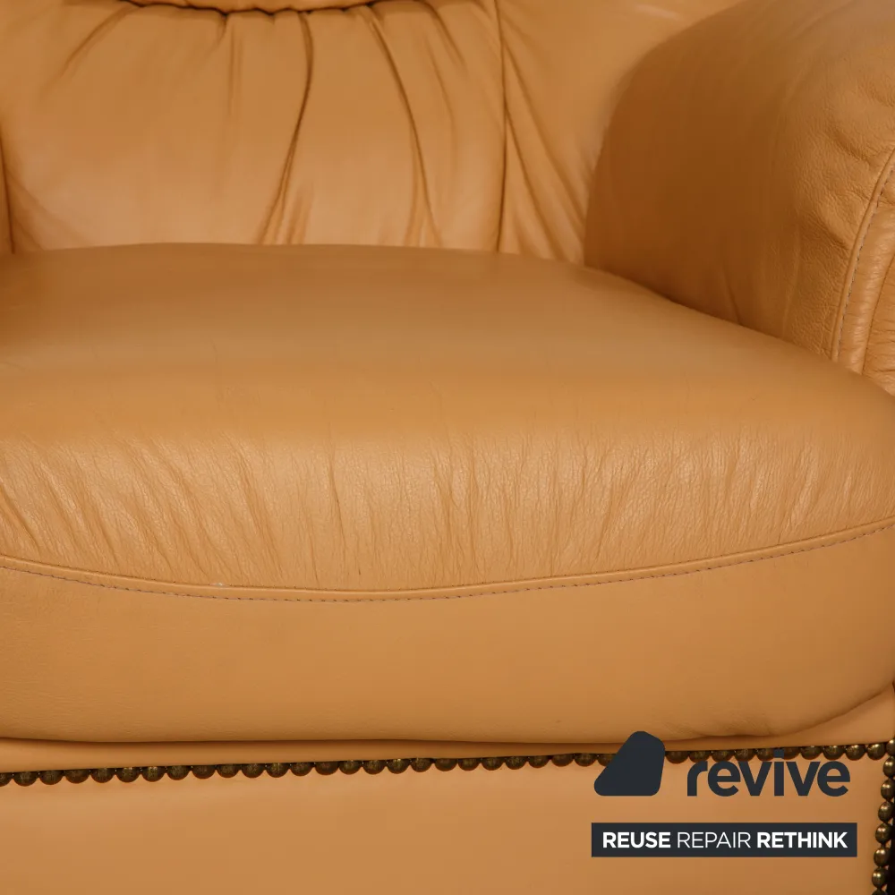Nieri Victoria Leder Sessel Creme