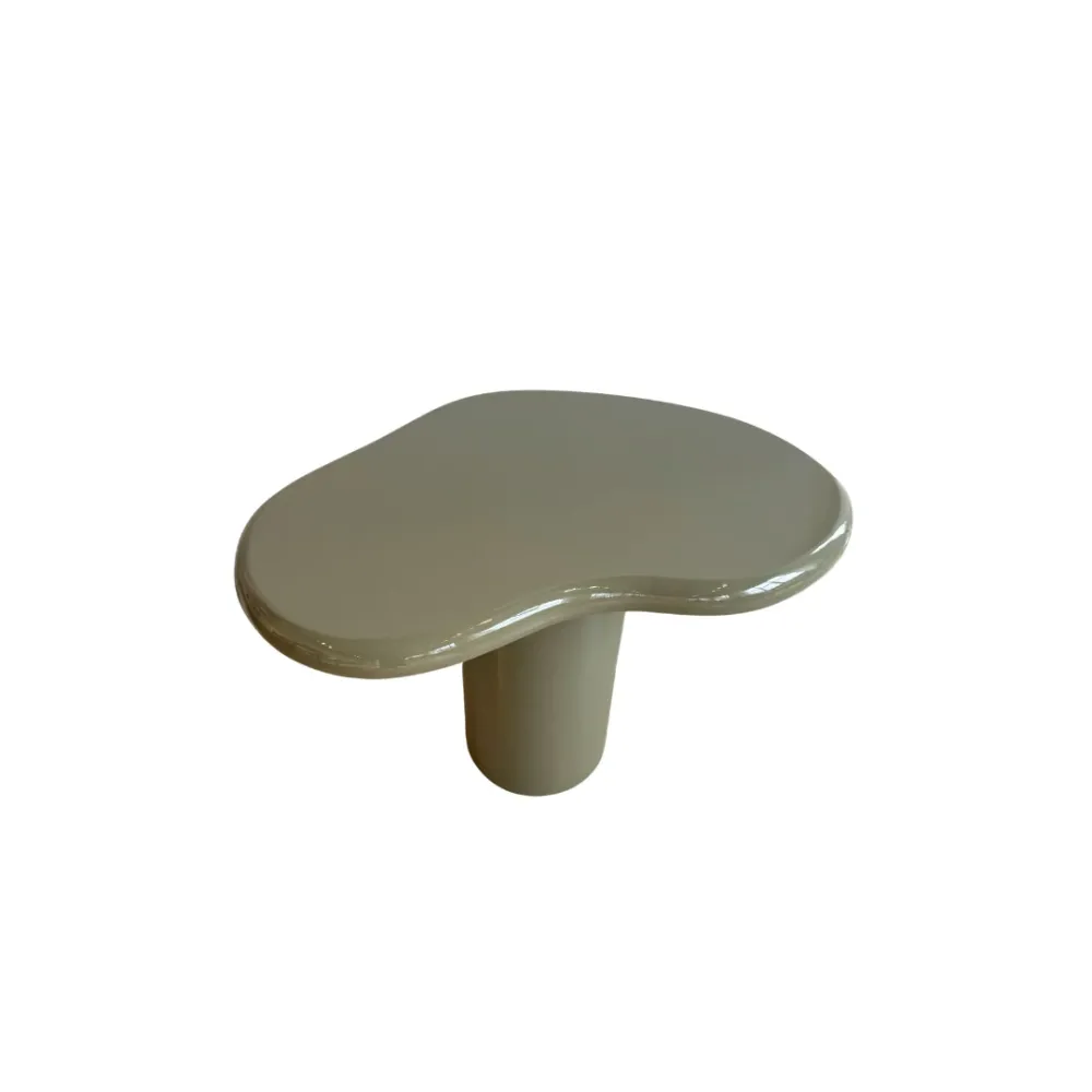 Organischer Beistelltisch - Jonah - Medium - Olivgrün - StoneSkin glänzend
