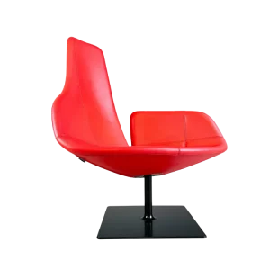 Original Moroso Sessel Leder rot Patricia Urquiola drehbar