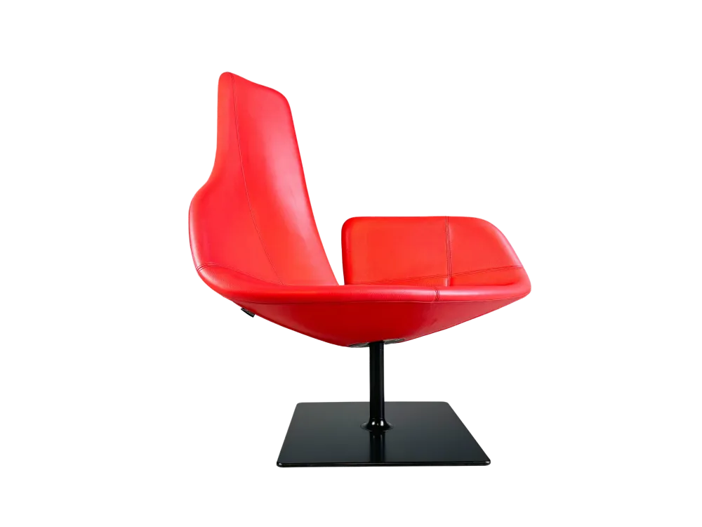 Original Moroso Sessel Leder rot Patricia Urquiola drehbar