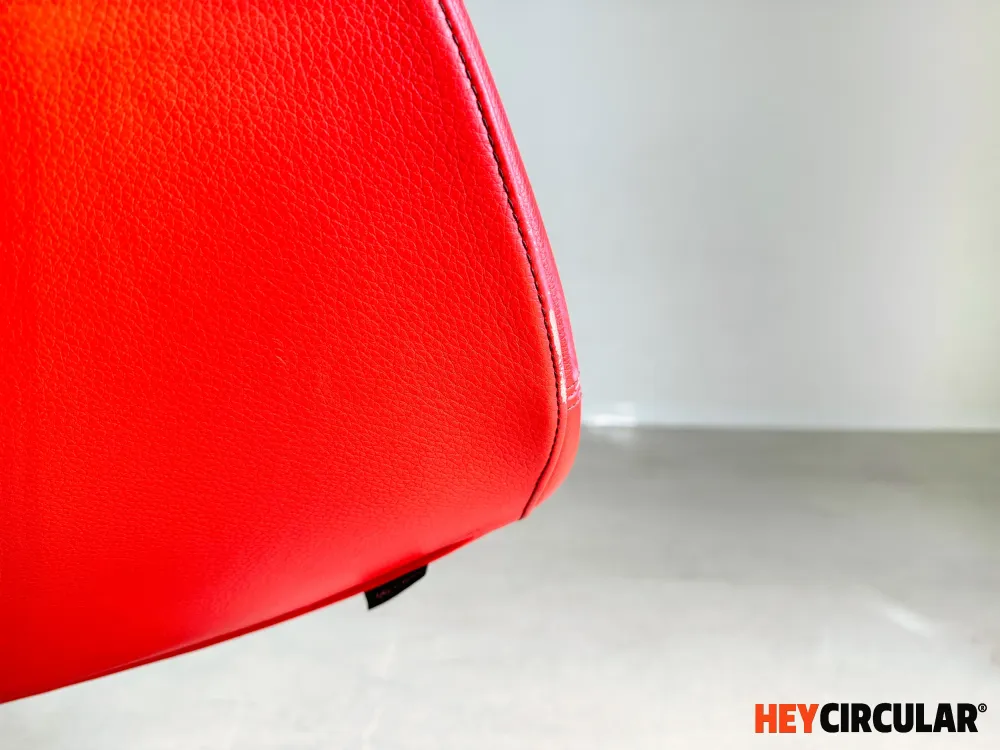 Original Moroso Sessel Leder rot Patricia Urquiola drehbar