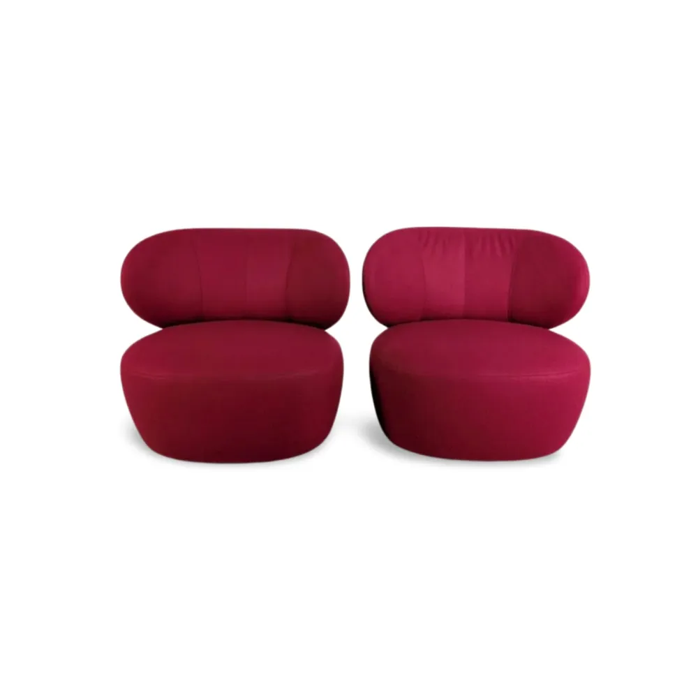 2x Orignal Walter Knoll Sessel EOOS Stoff lila Design